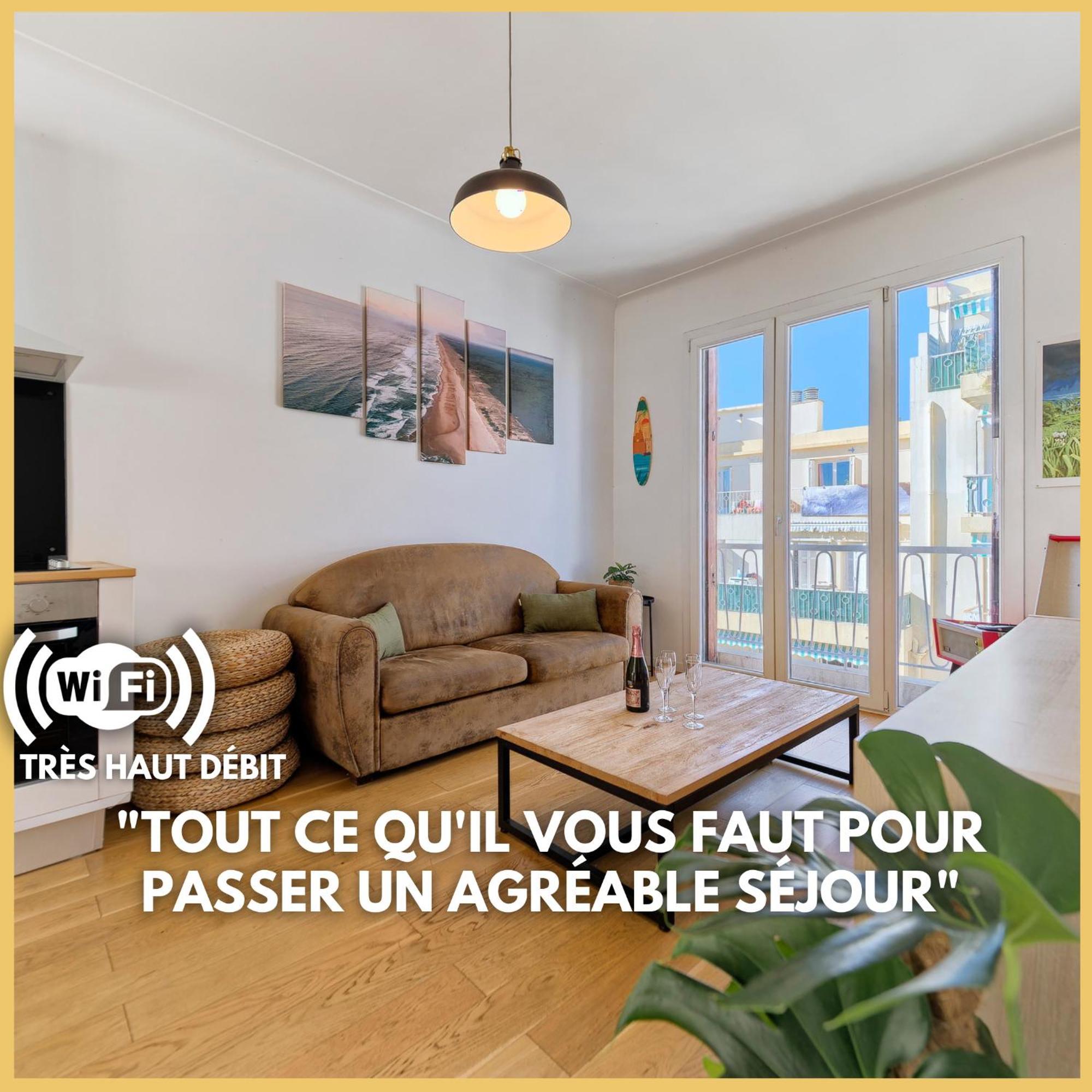 Centre Ville-Superbe Appartement De 50 M2 - Cosy Avec Terrasse -Wifi Nicea Zewnętrze zdjęcie